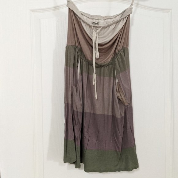 XS Strapless Colour-Block Summer Dress w/ Pockets - Picture 2 of 2